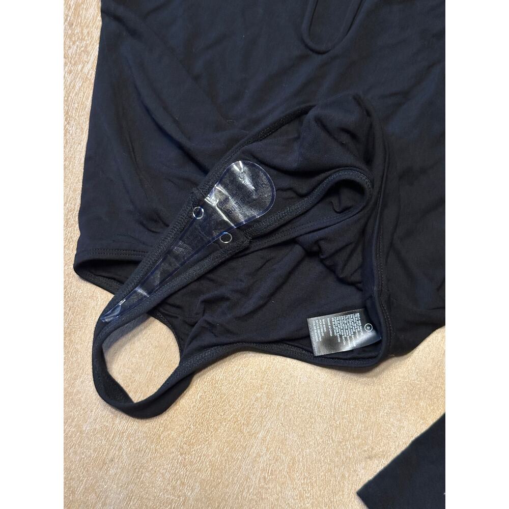 NWT Good American Jersey Thong Bodysuit BLACK Size 3 (large) - Picture 4 of 6